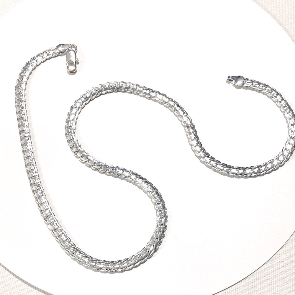 16” Inch Silver Plated Curb Chain